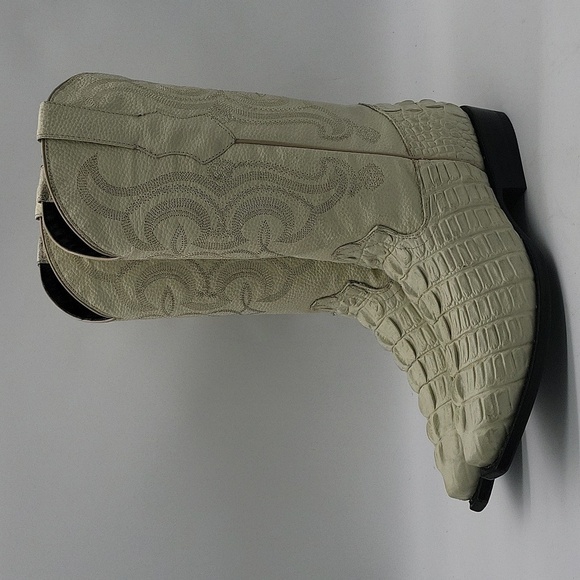 1823- SEÑOR DE LOS CIELOS Women's  Western Boots Caiman Leather Size 8 NWT - Picture 2 of 10